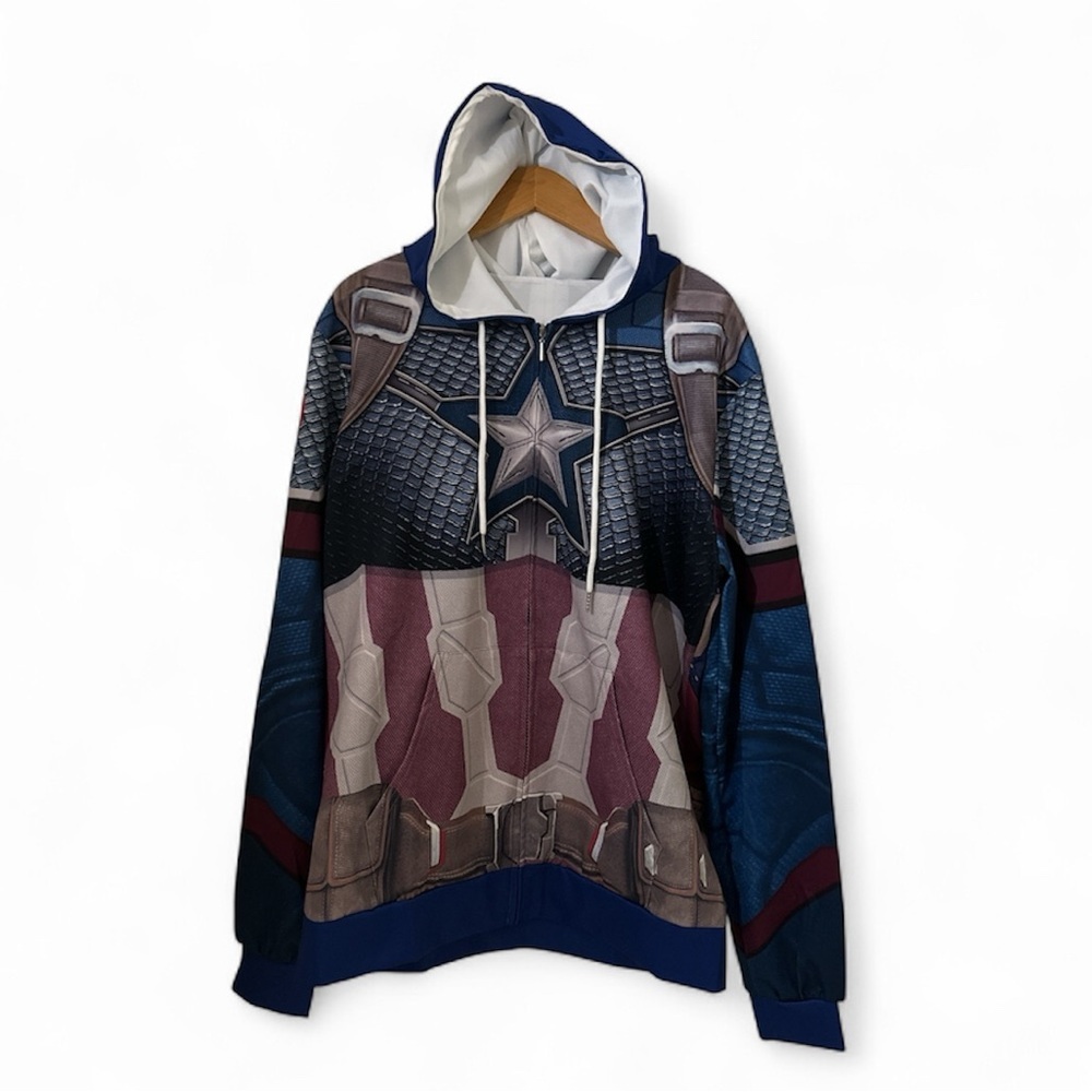 Blue and Red Graphic Hoodie BRAND NEW sz XXL